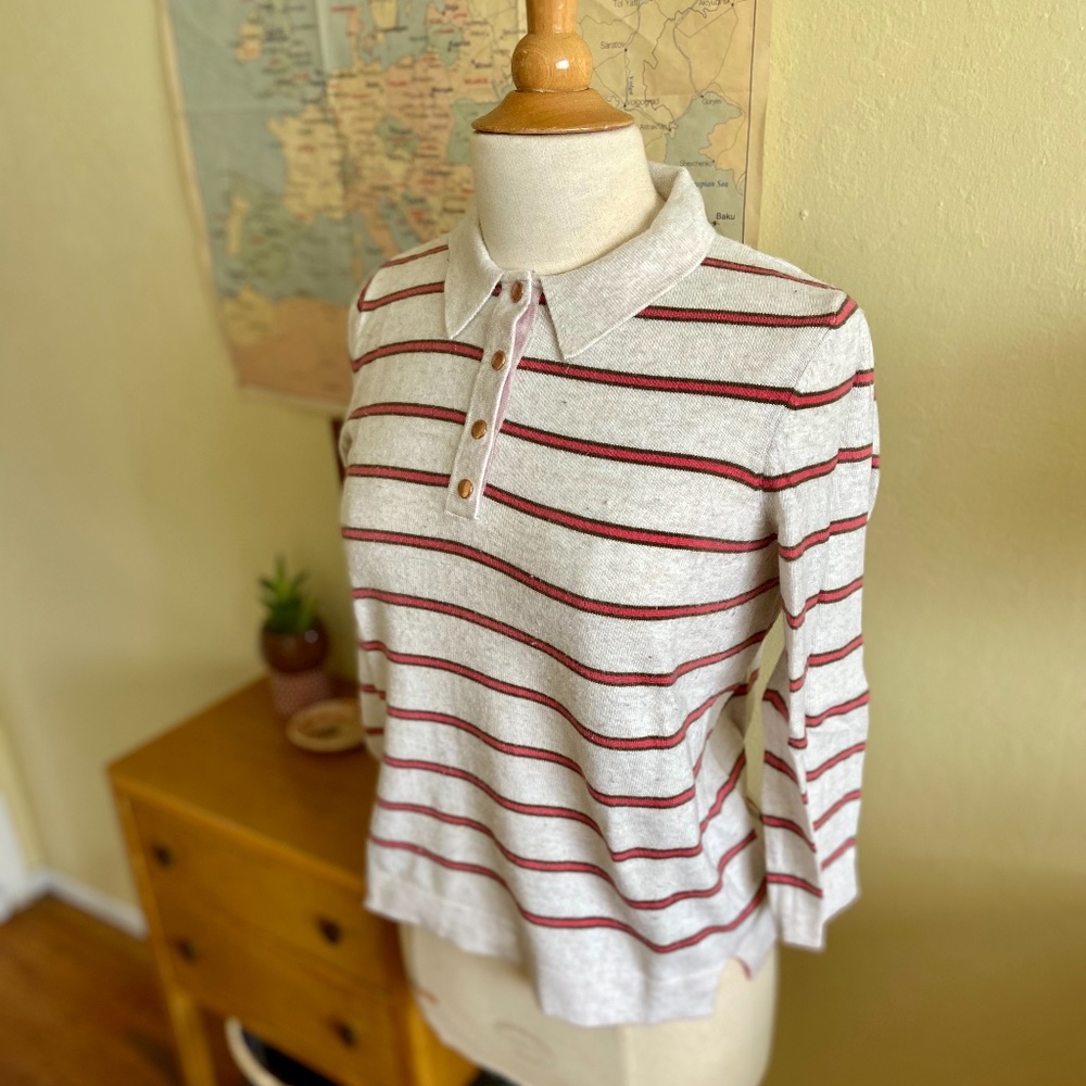 ASOS Striped Collared Top - Picture 2 of 5